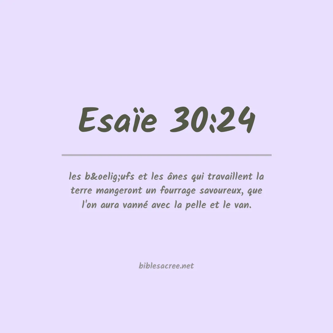 Esaïe - 30:24