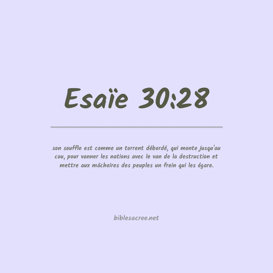 Esaïe - 30:28