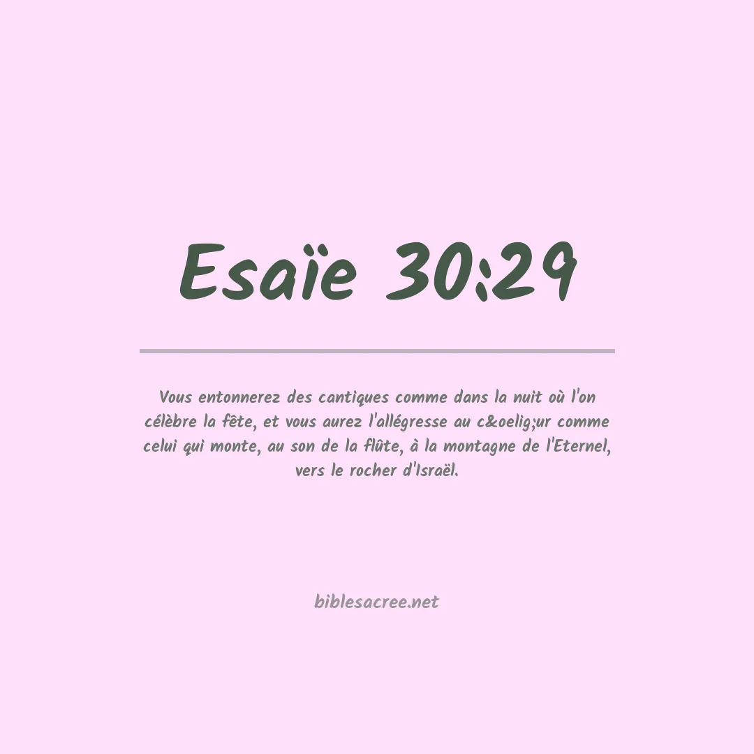 Esaïe - 30:29