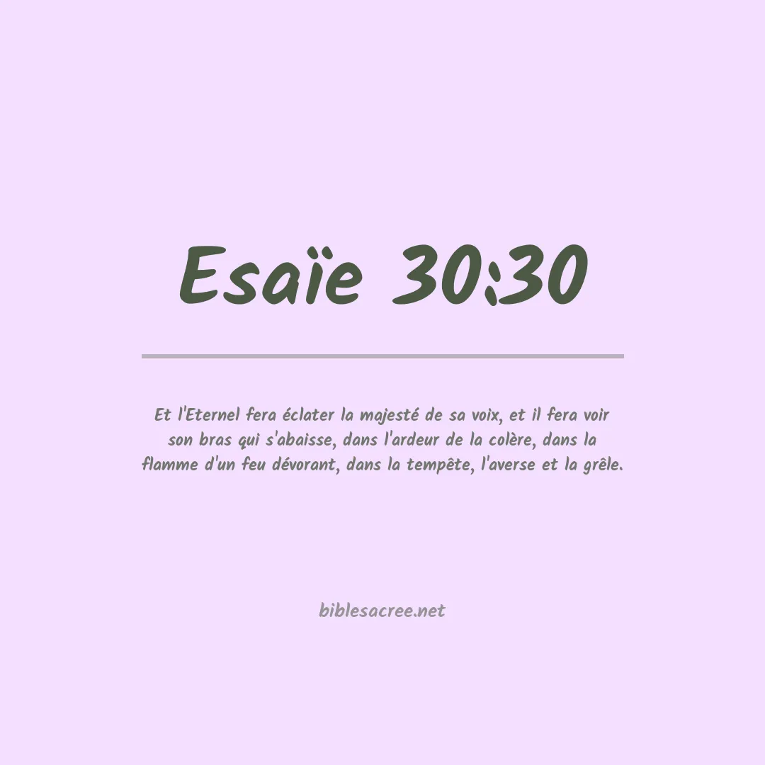 Esaïe - 30:30