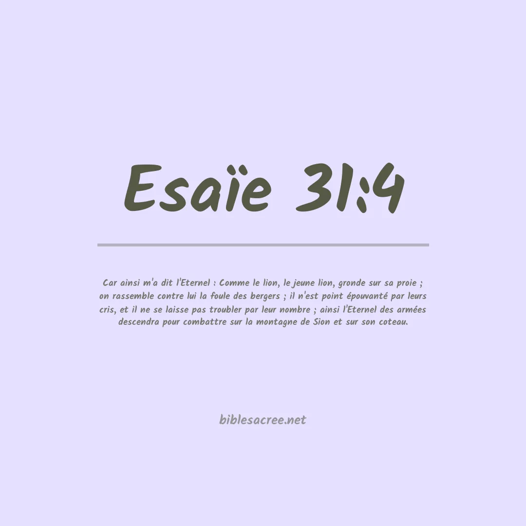 Esaïe - 31:4