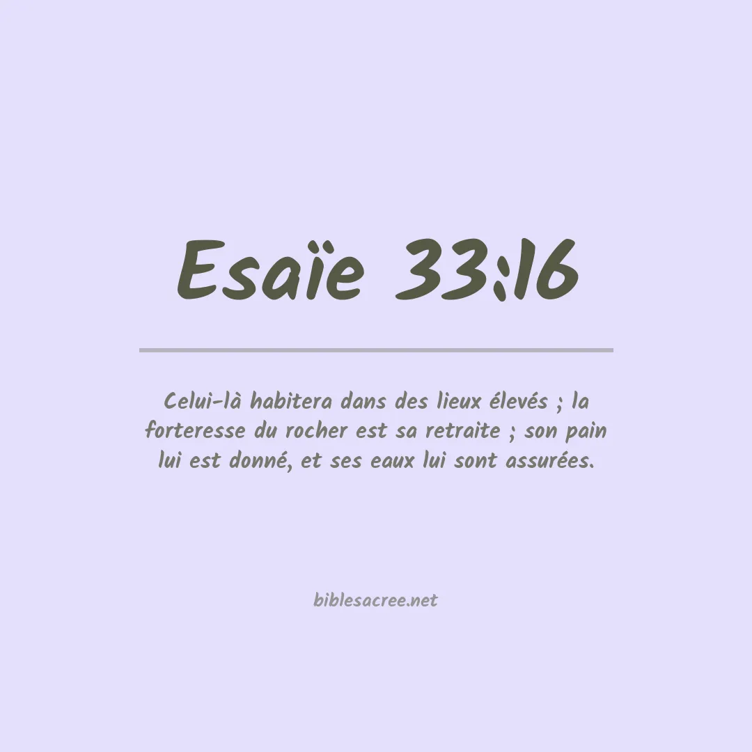 Esaïe - 33:16