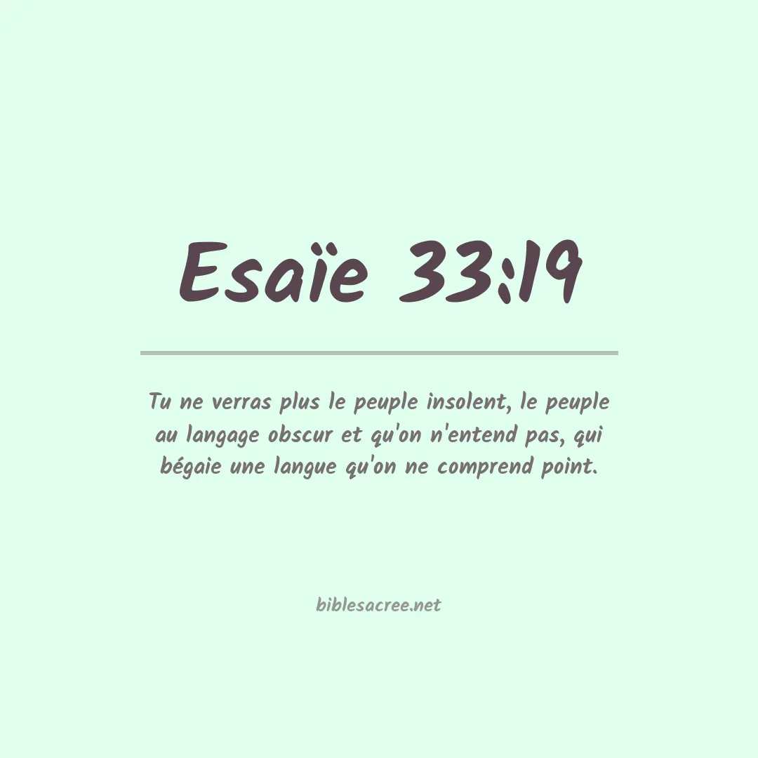 Esaïe - 33:19