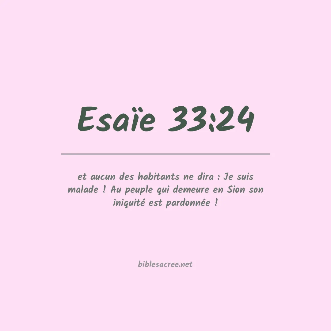 Esaïe - 33:24