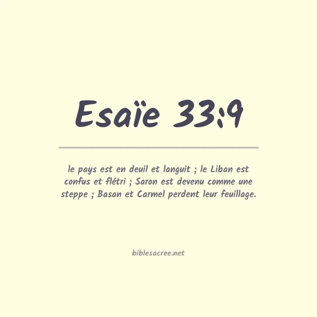 Esaïe - 33:9