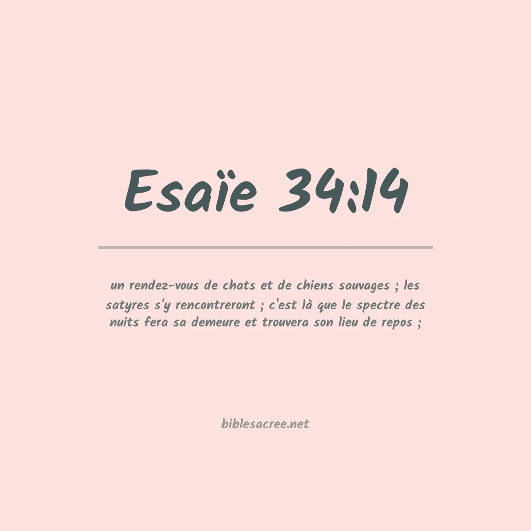 Esaïe - 34:14