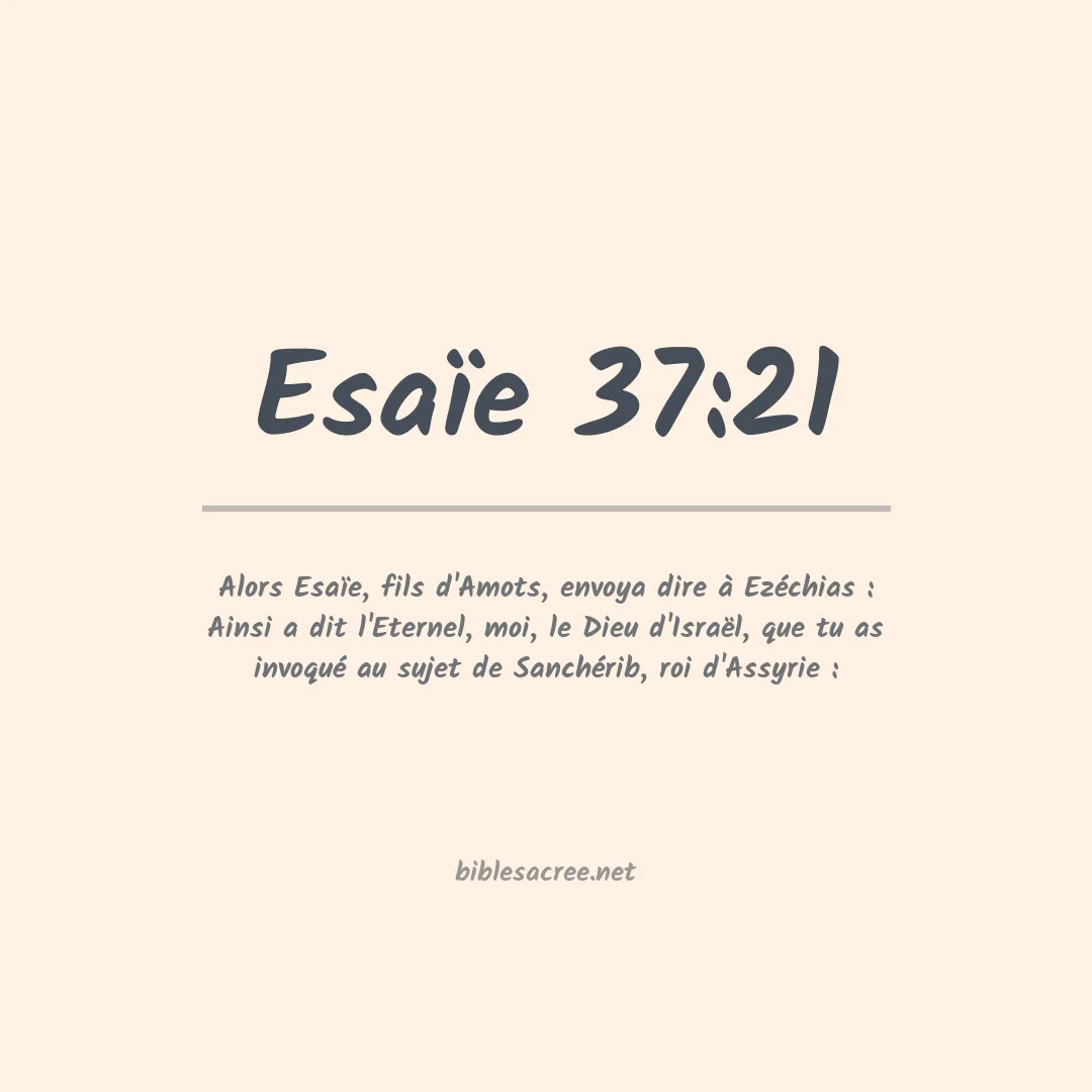 Esaïe - 37:21