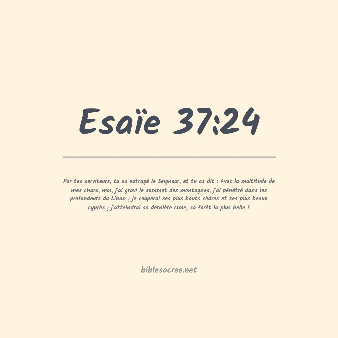 Esaïe - 37:24