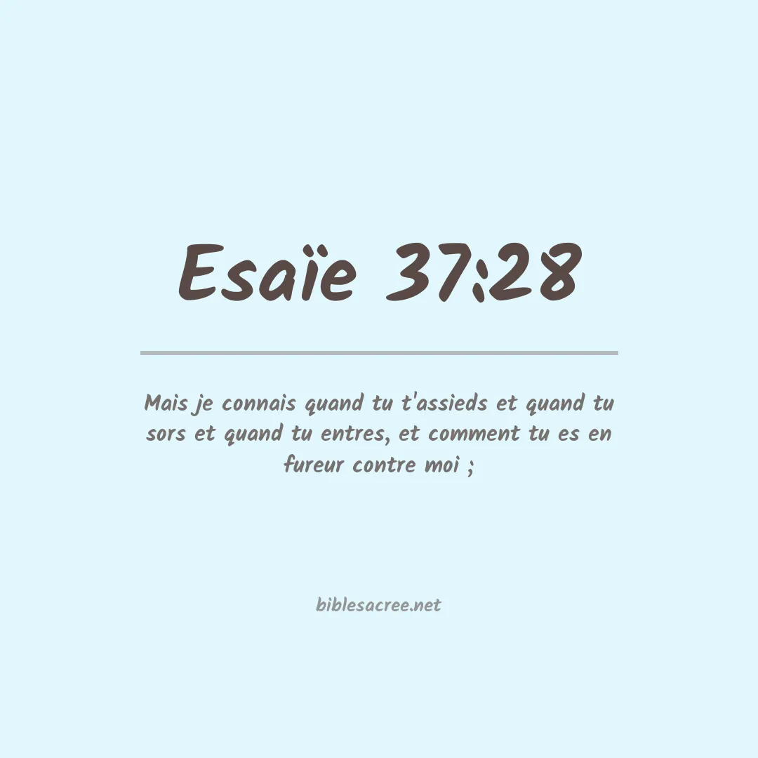 Esaïe - 37:28