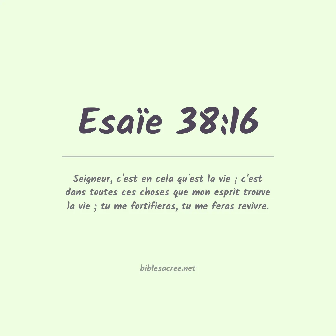 Esaïe - 38:16