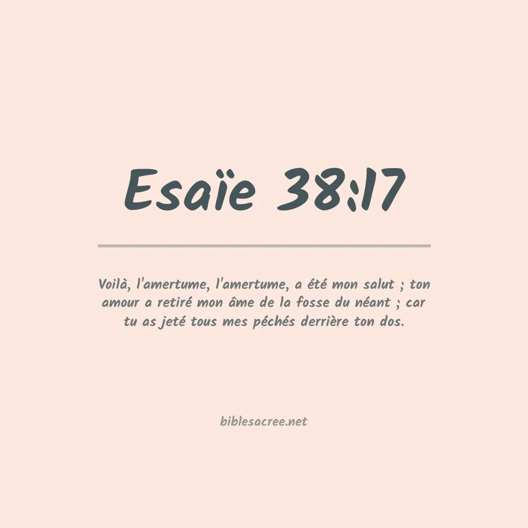 Esaïe - 38:17