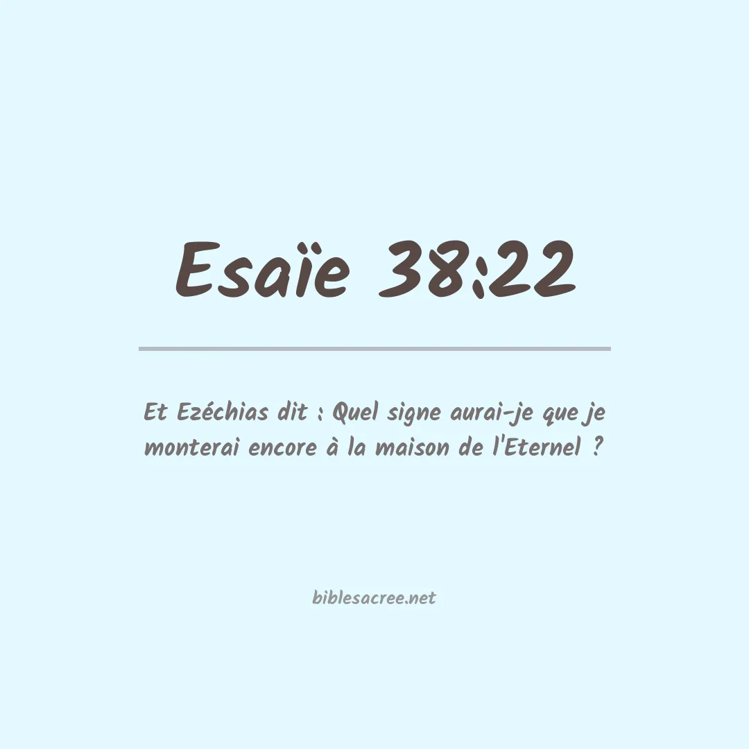 Esaïe - 38:22