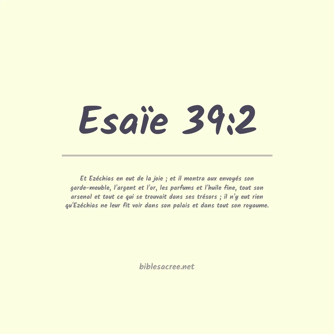 Esaïe - 39:2