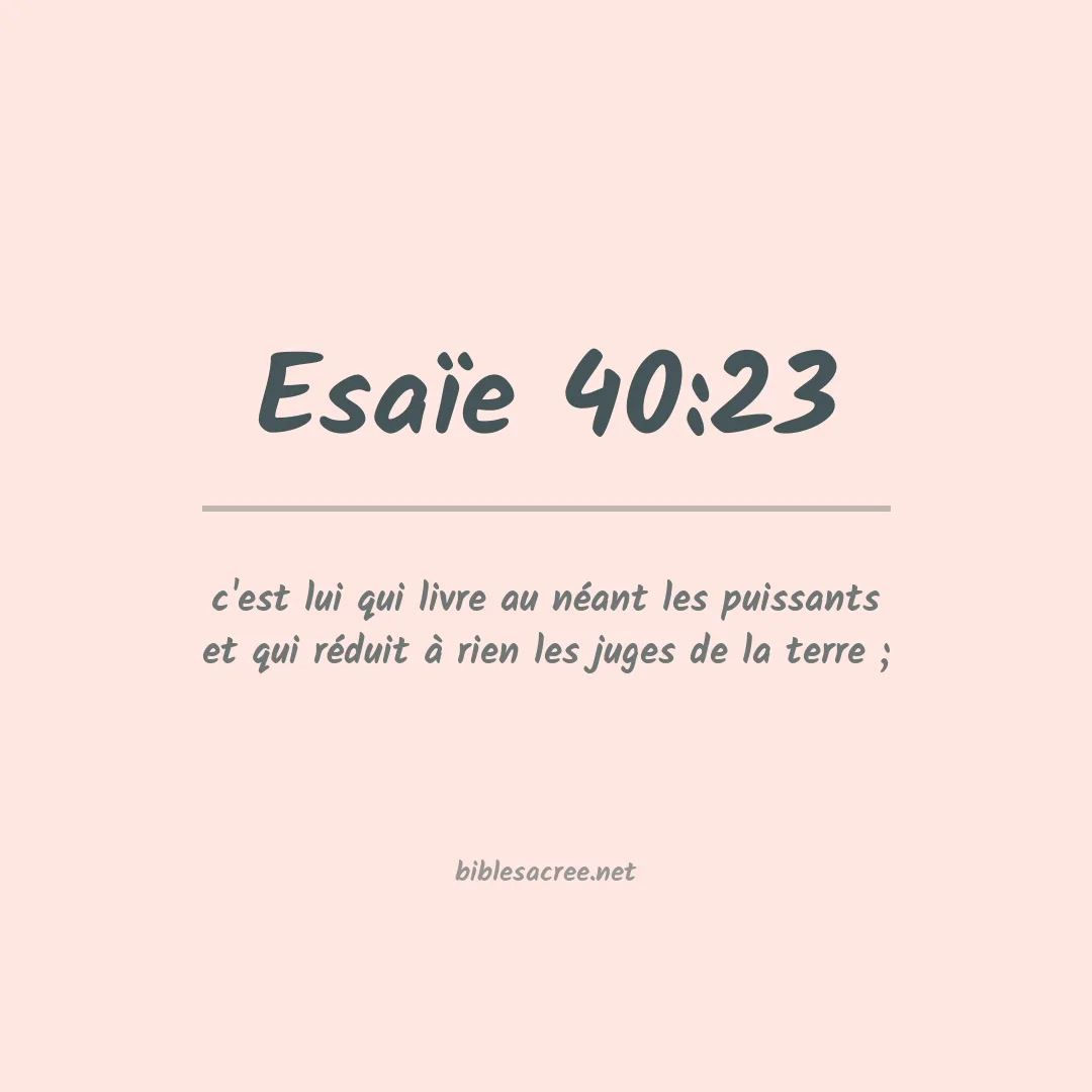 Esaïe - 40:23