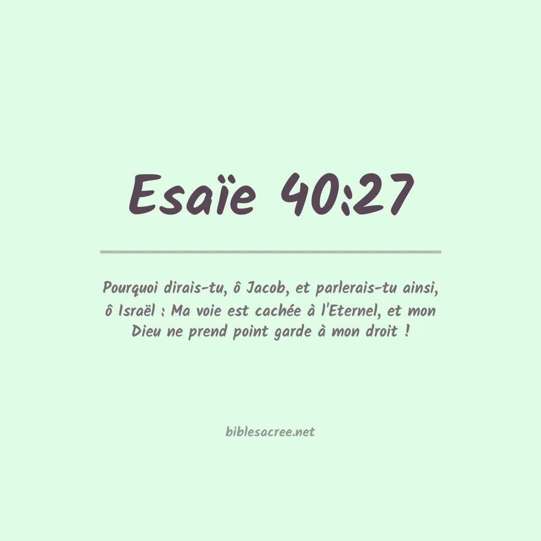 Esaïe - 40:27