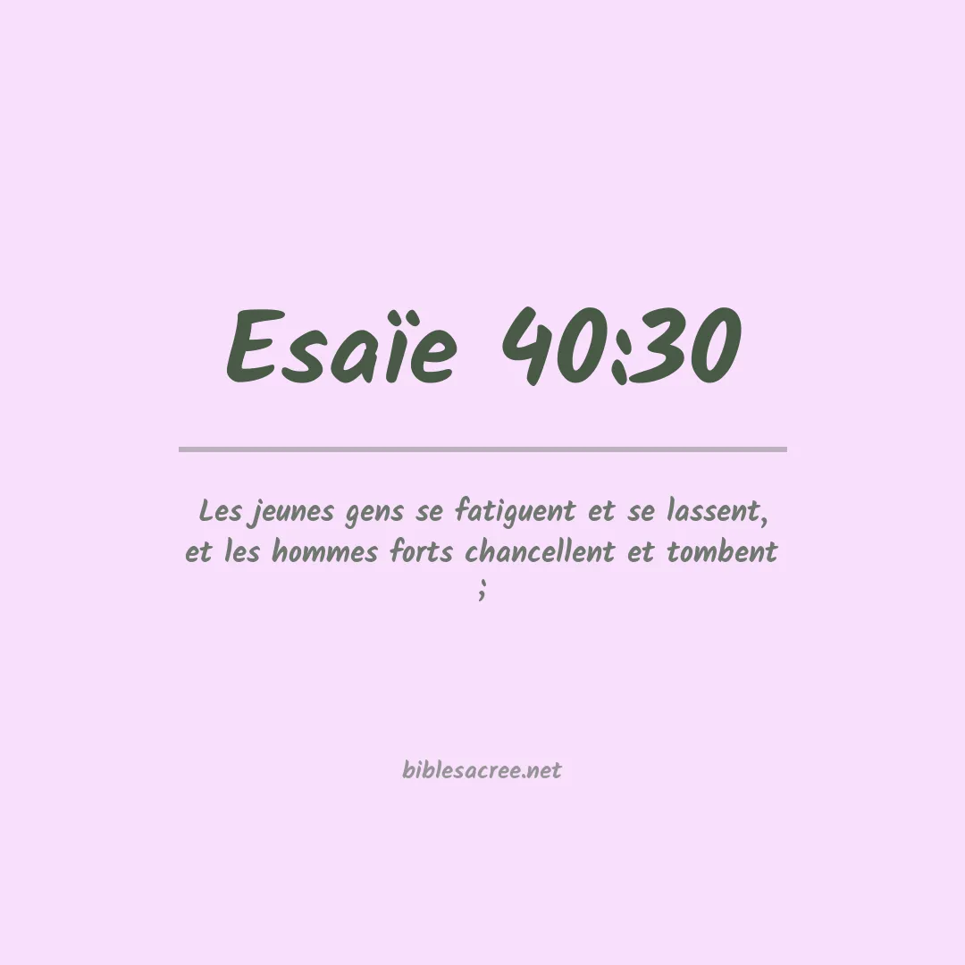 Esaïe - 40:30