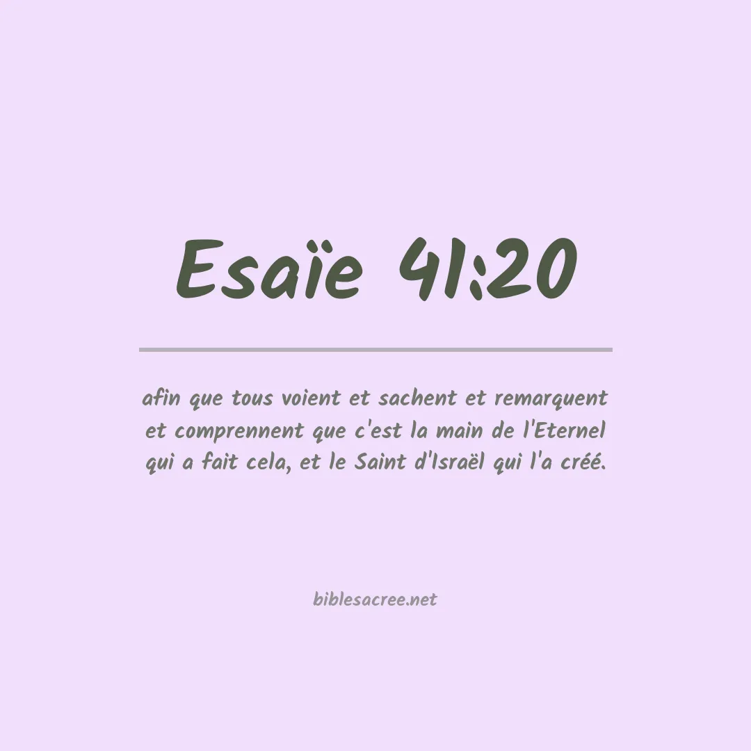 Esaïe - 41:20