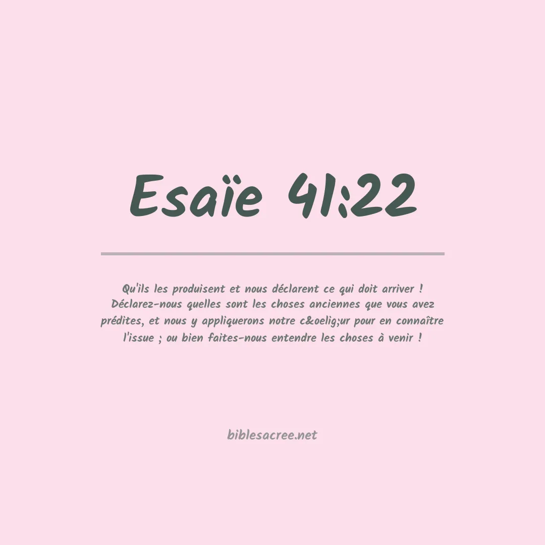 Esaïe - 41:22
