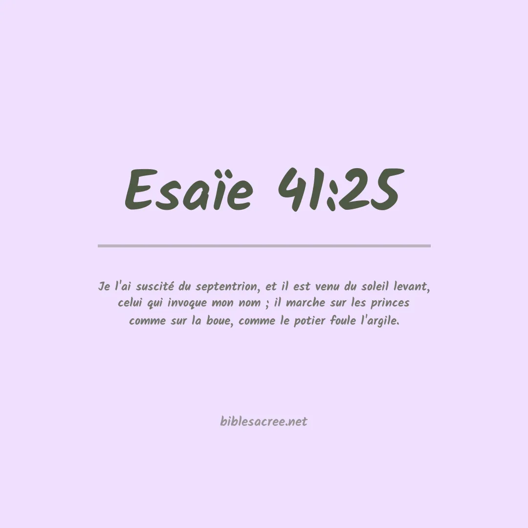Esaïe - 41:25