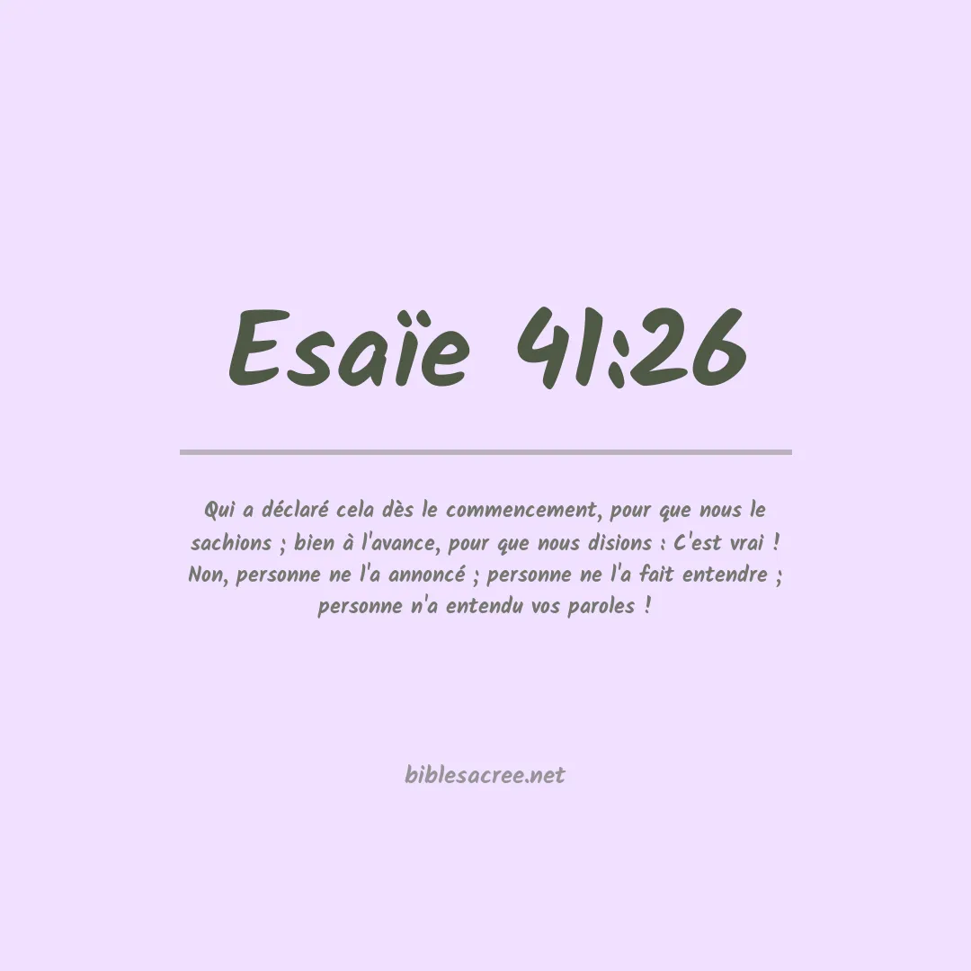Esaïe - 41:26