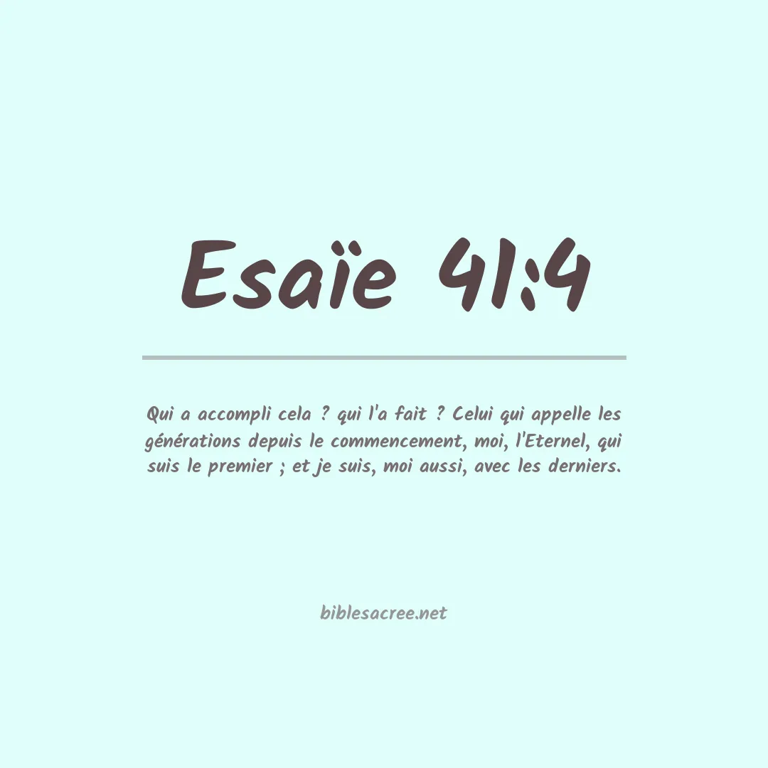 Esaïe - 41:4