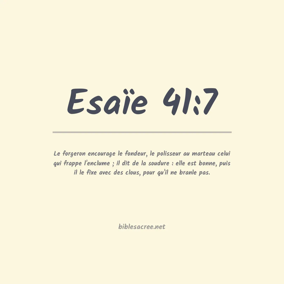 Esaïe - 41:7