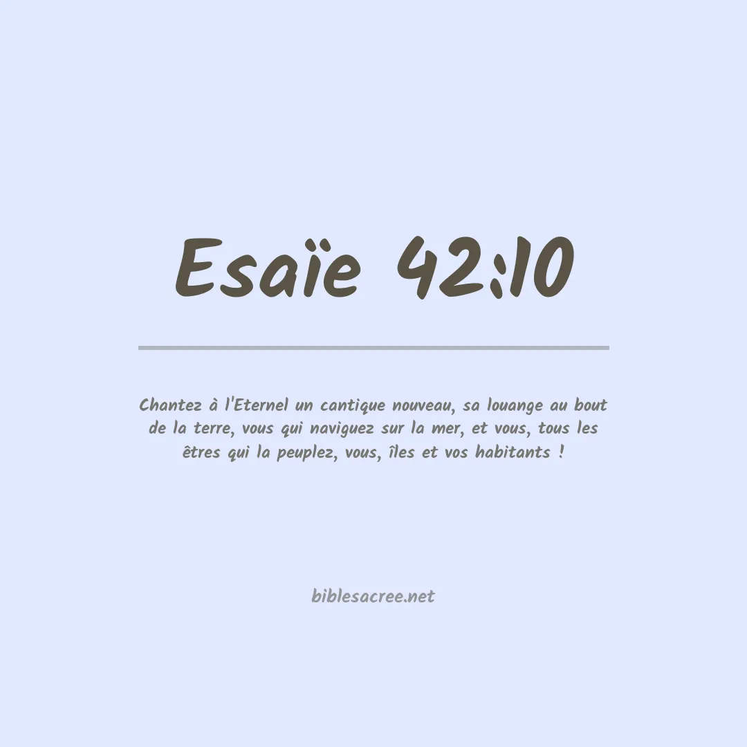 Esaïe - 42:10