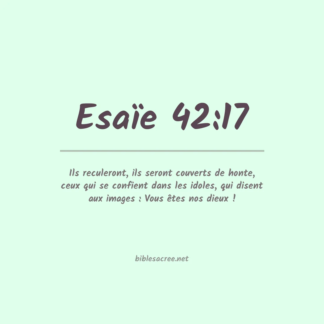 Esaïe - 42:17
