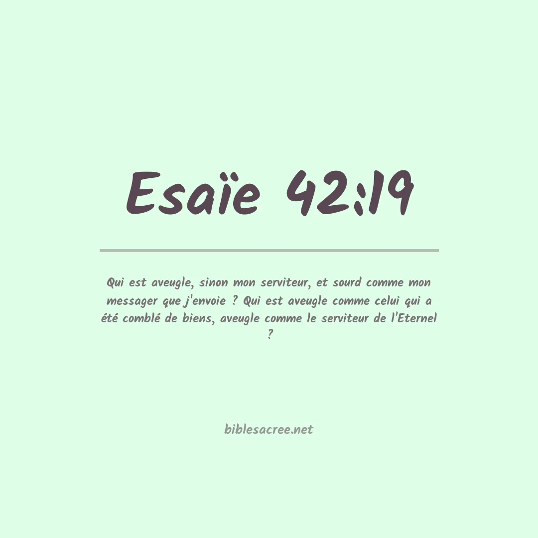 Esaïe - 42:19