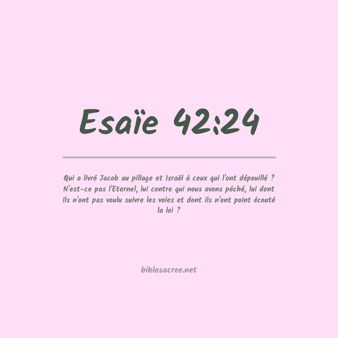 Esaïe - 42:24