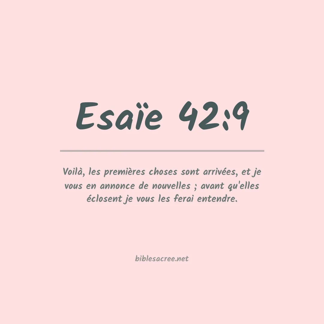 Esaïe - 42:9