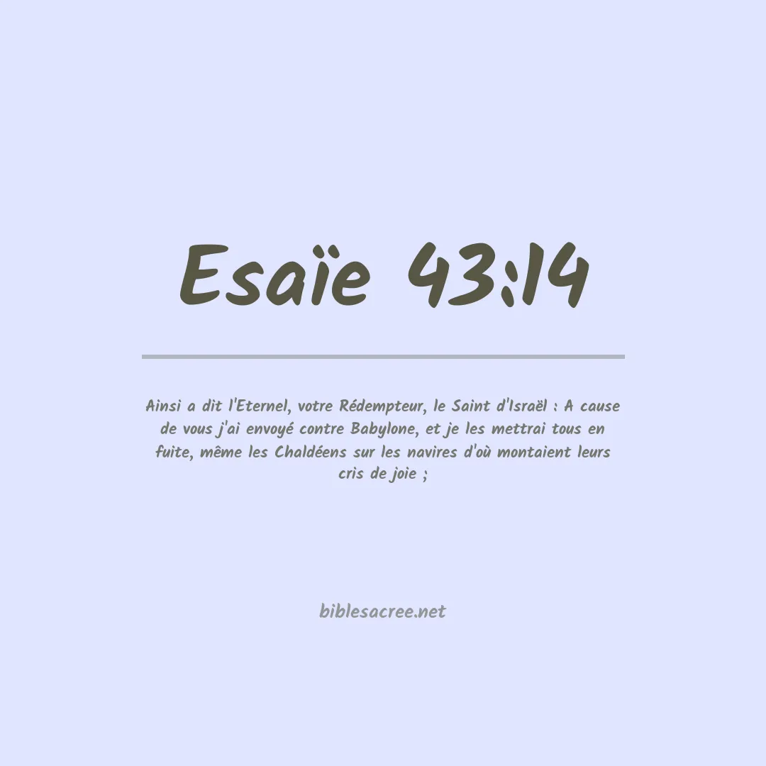 Esaïe - 43:14