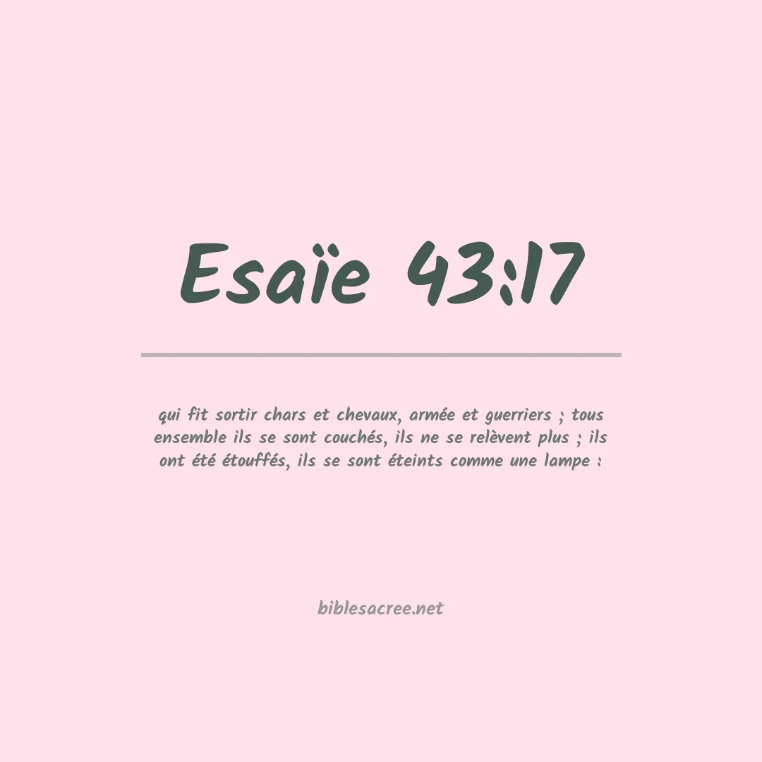 Esaïe - 43:17