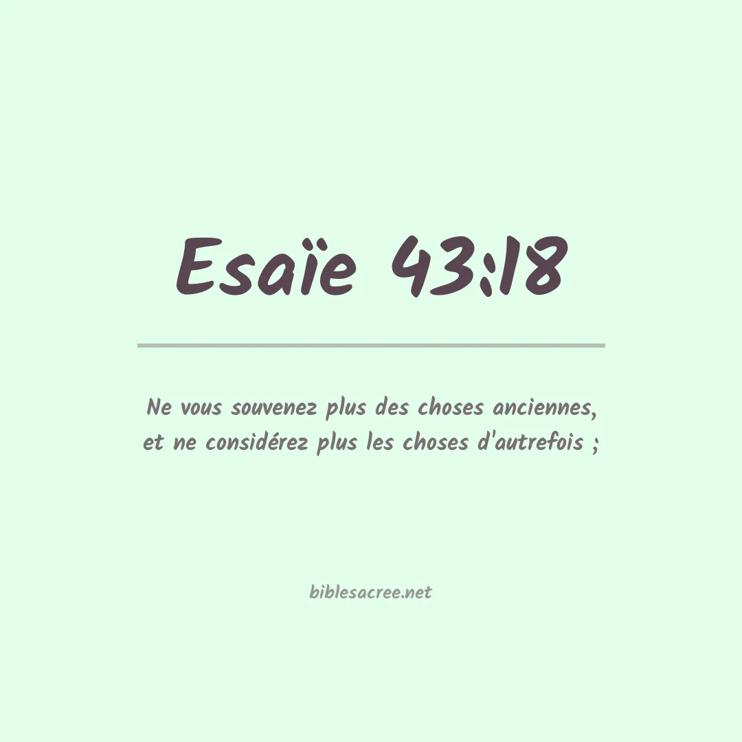 Esaïe - 43:18