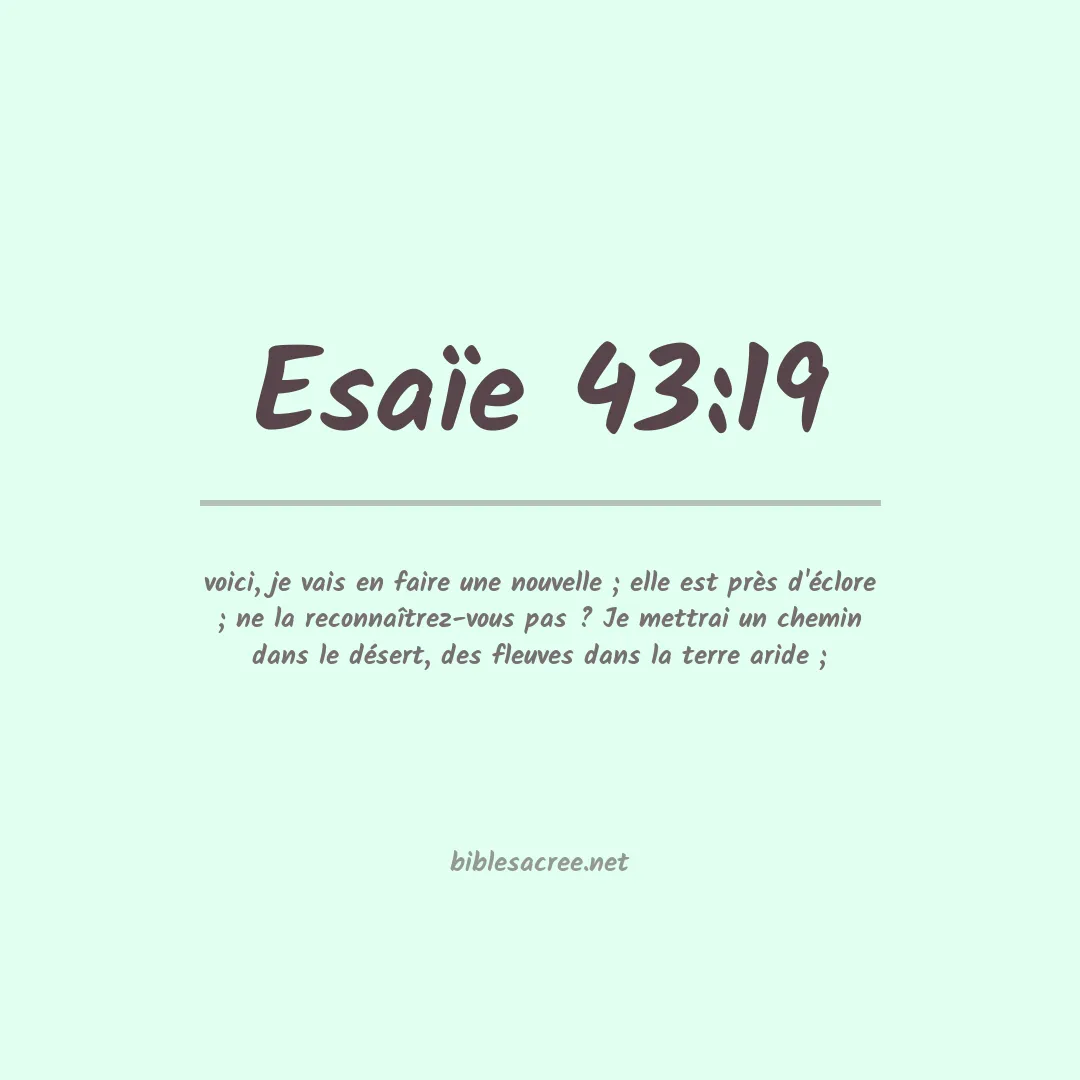 Esaïe - 43:19