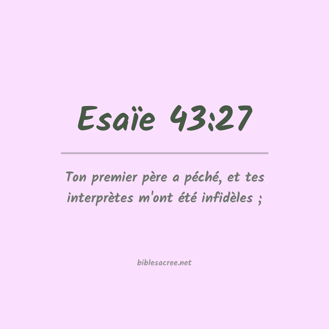 Esaïe - 43:27