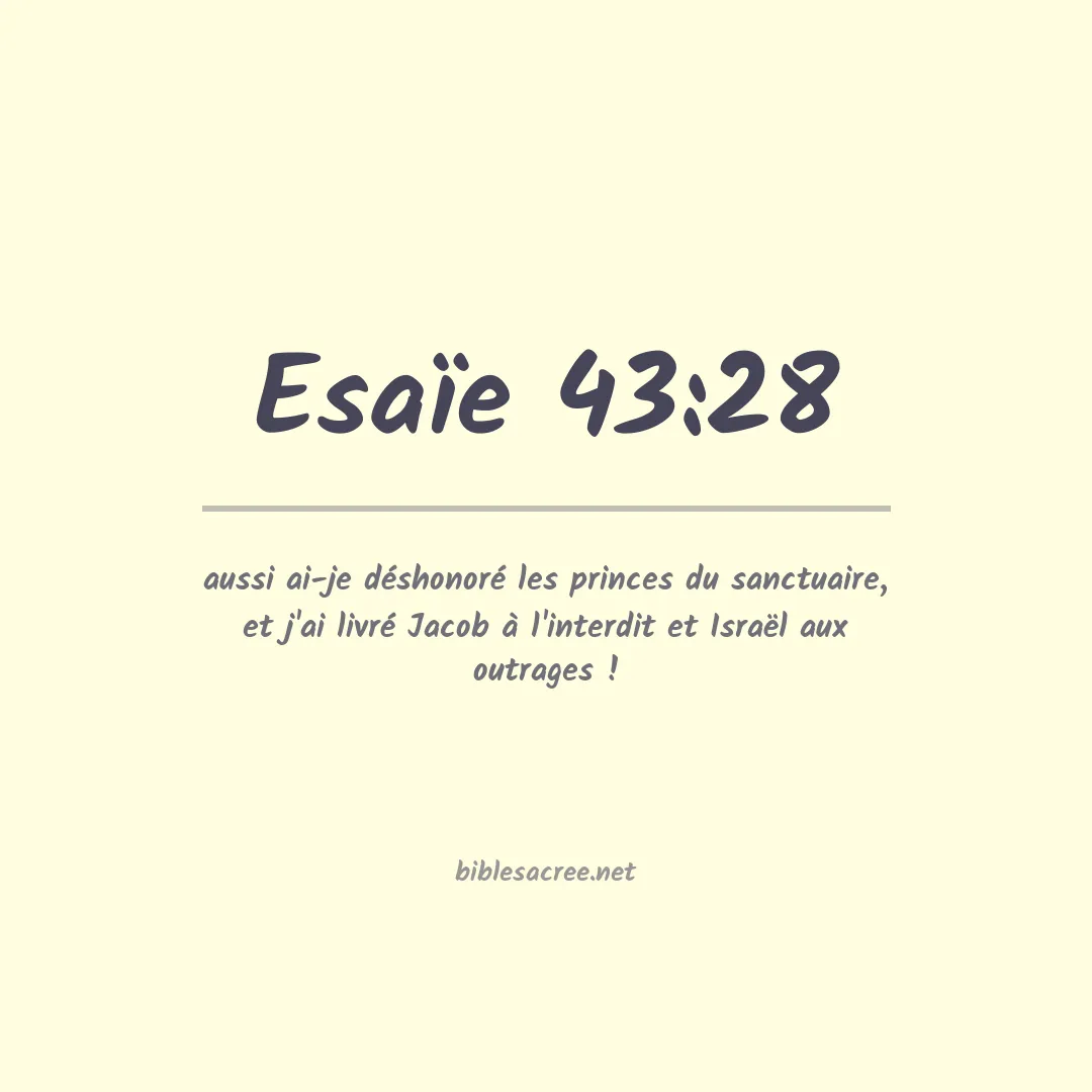 Esaïe - 43:28