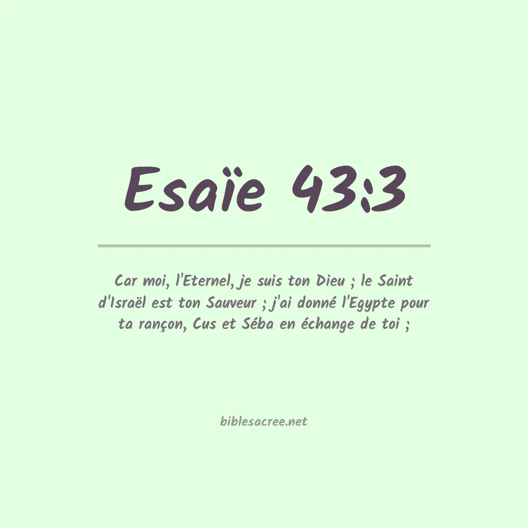 Esaïe - 43:3