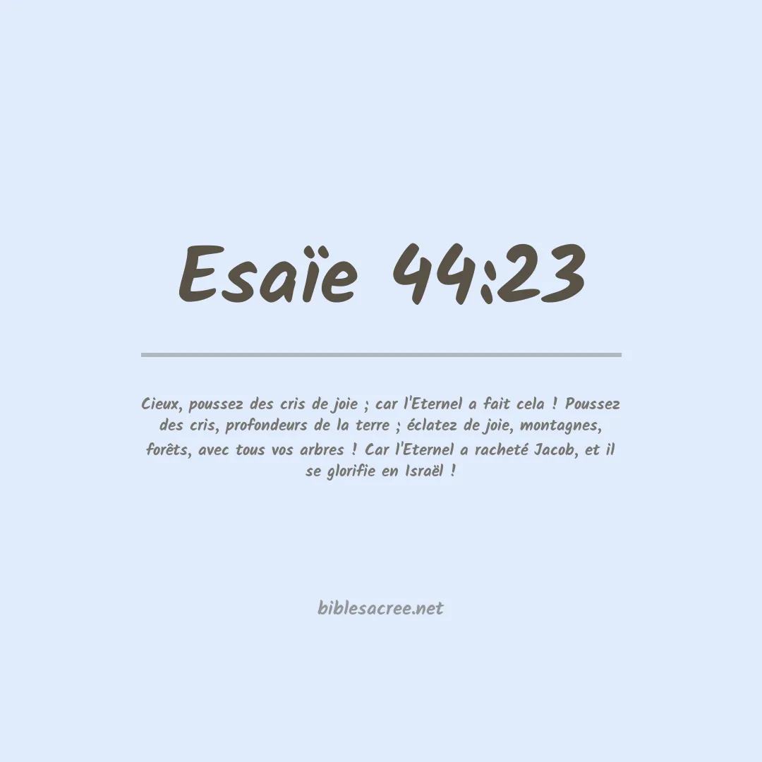 Esaïe - 44:23