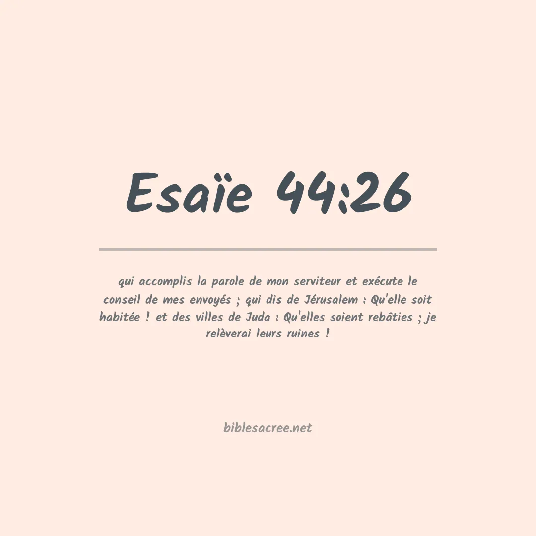 Esaïe - 44:26