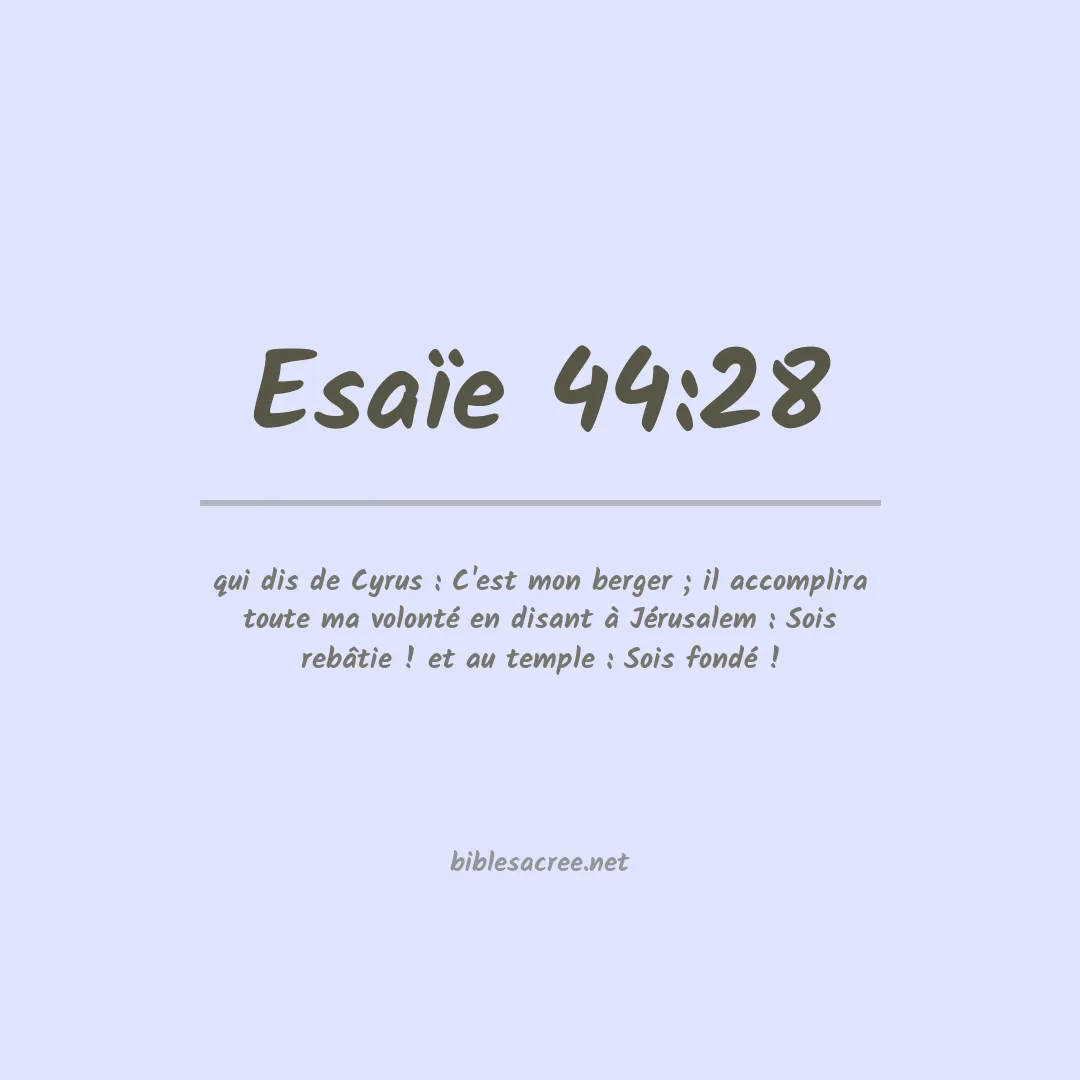 Esaïe - 44:28