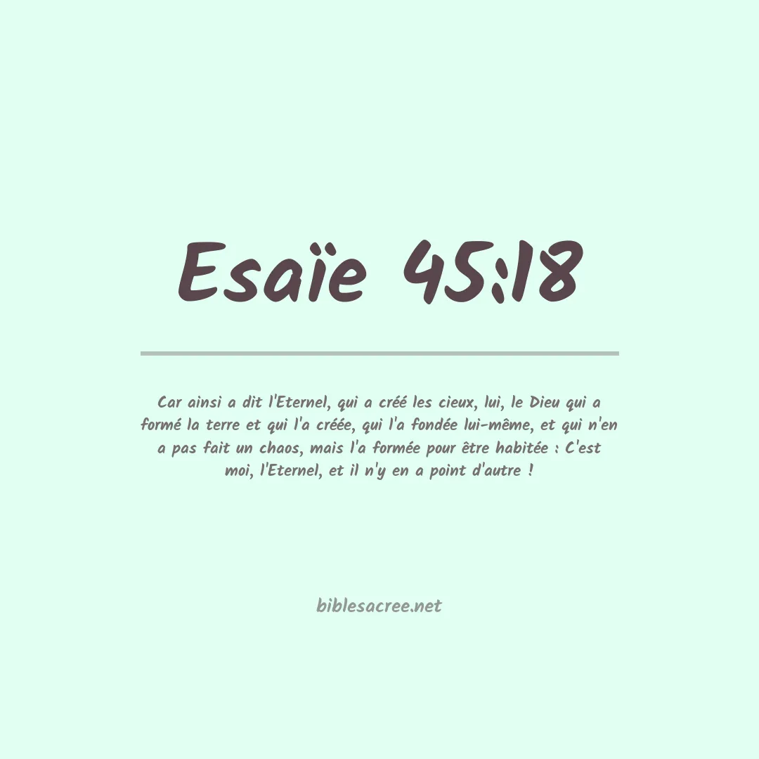Esaïe - 45:18