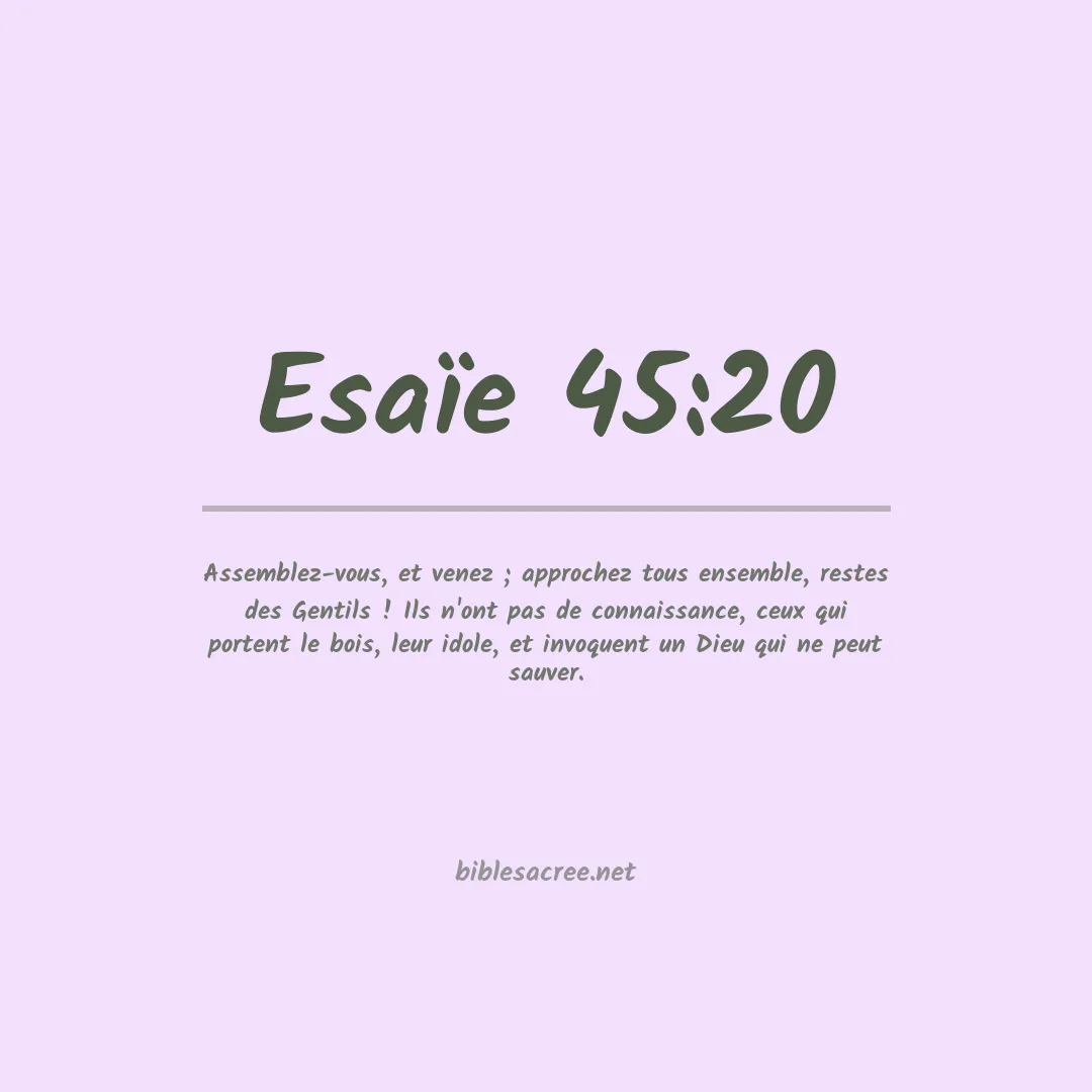 Esaïe - 45:20
