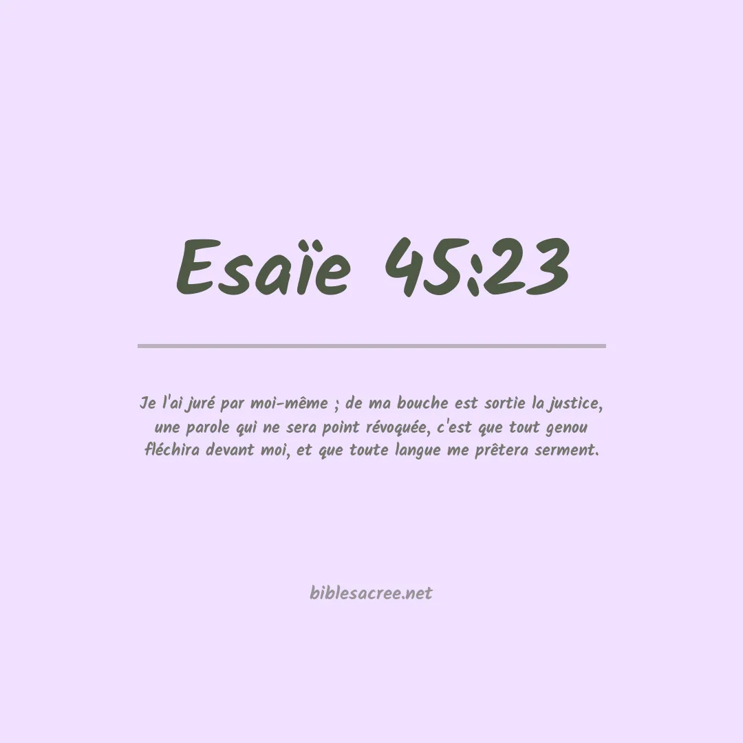 Esaïe - 45:23