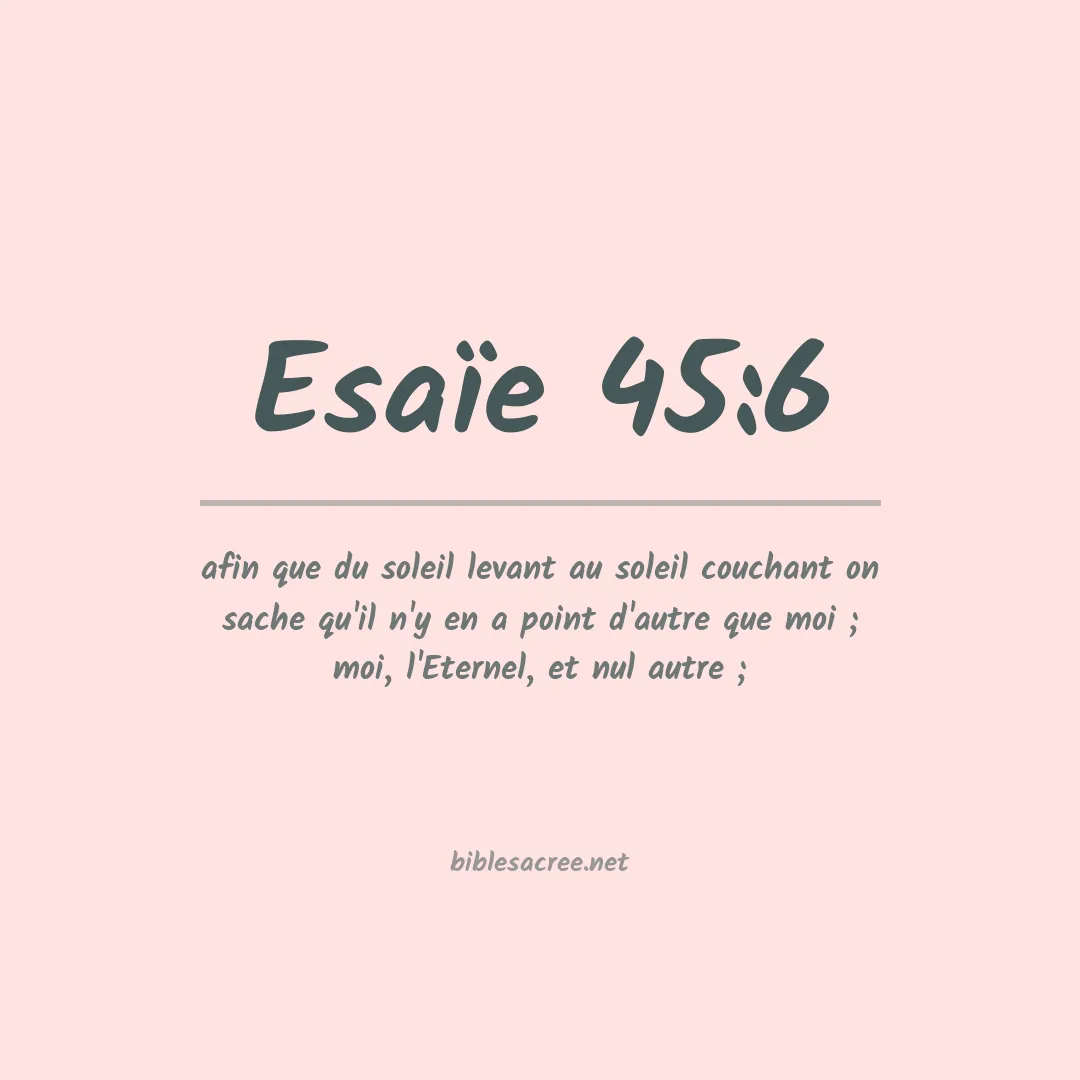Esaïe - 45:6