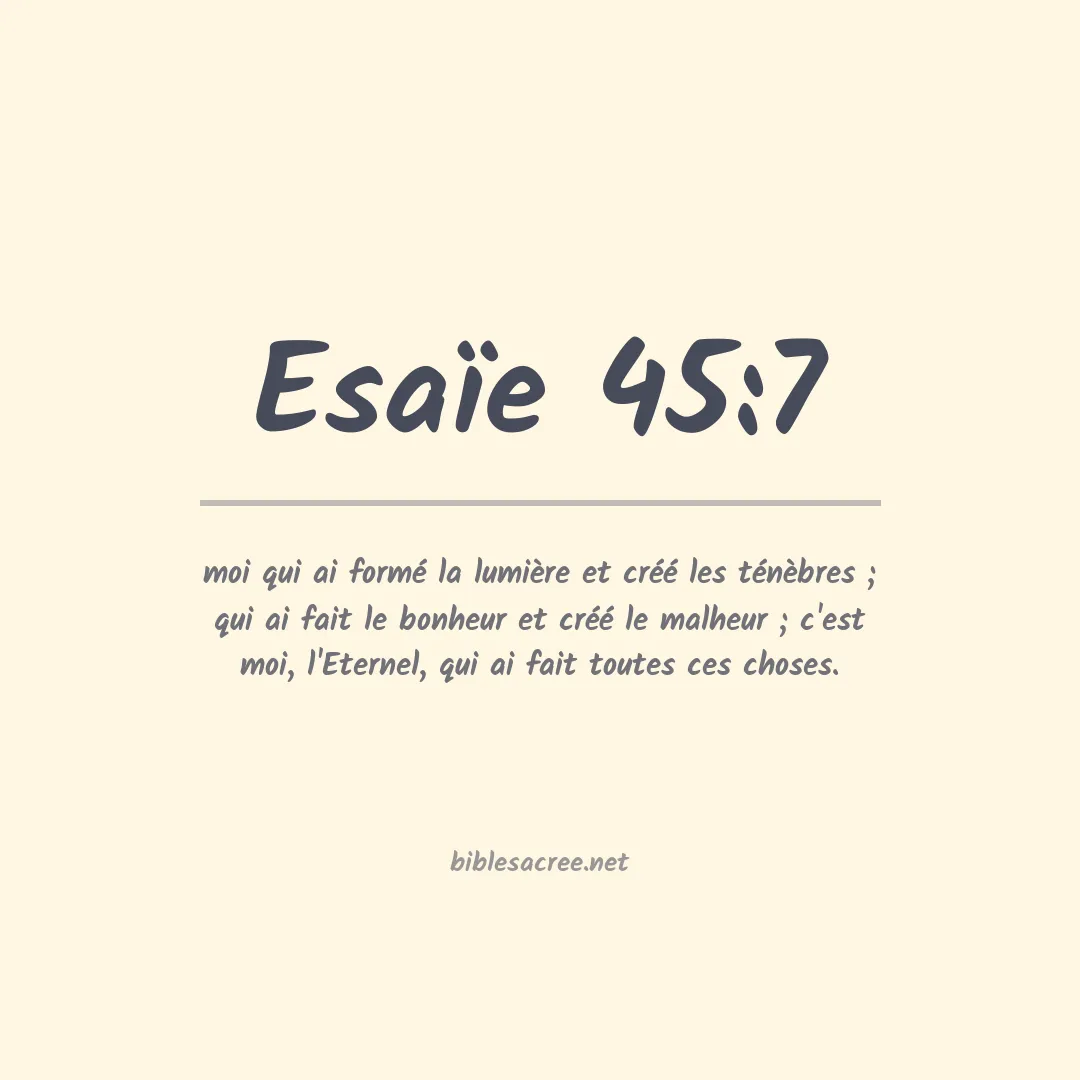 Esaïe - 45:7