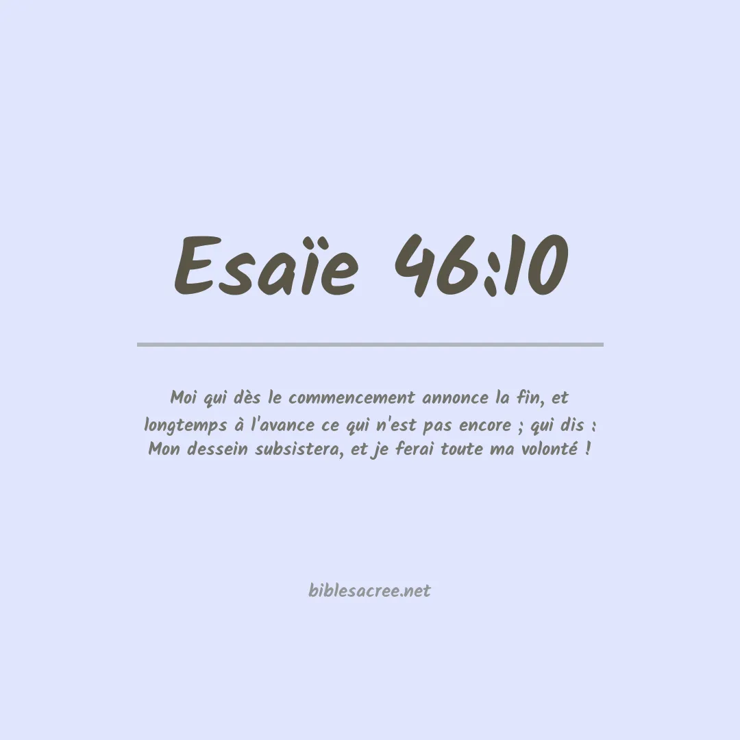 Esaïe - 46:10
