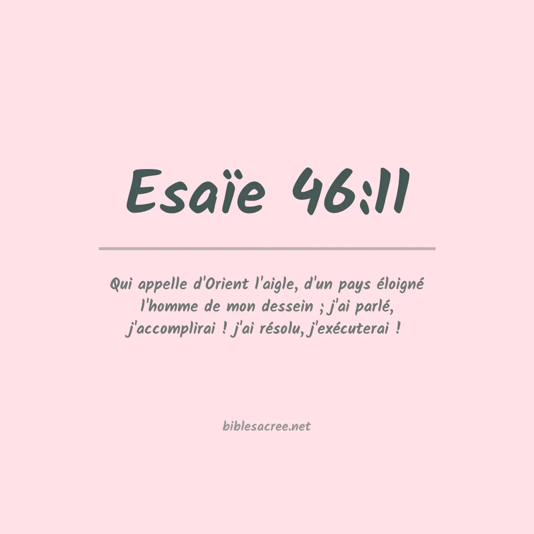 Esaïe - 46:11