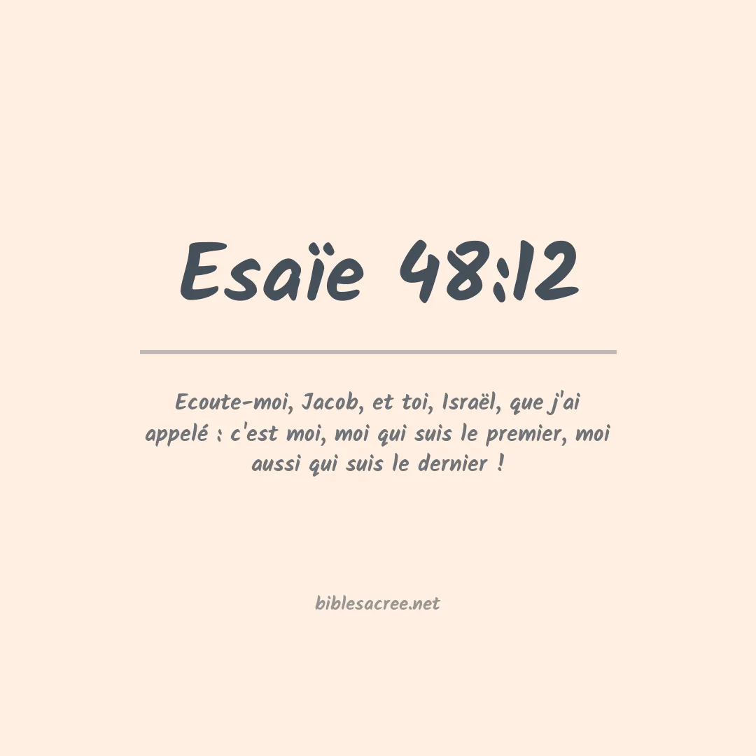 Esaïe - 48:12