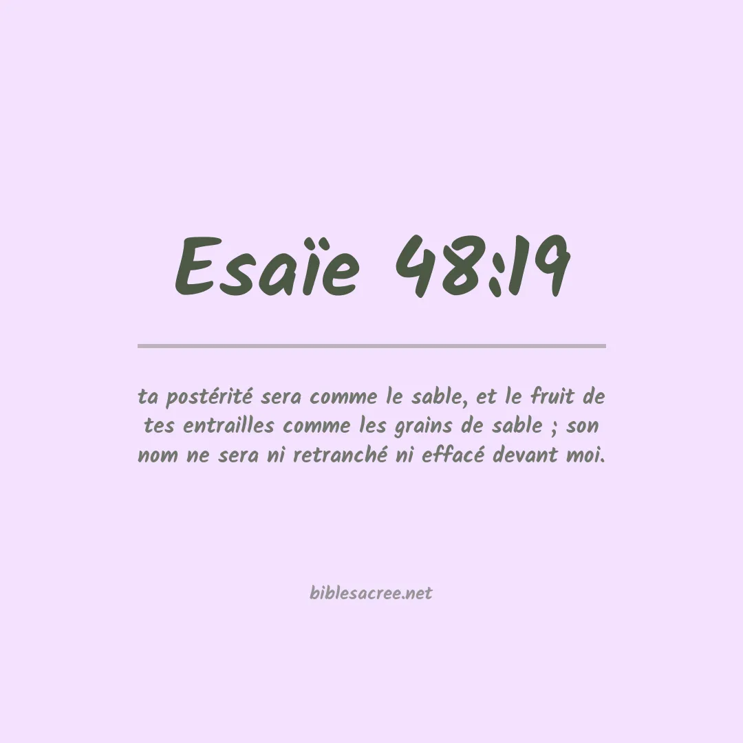 Esaïe - 48:19